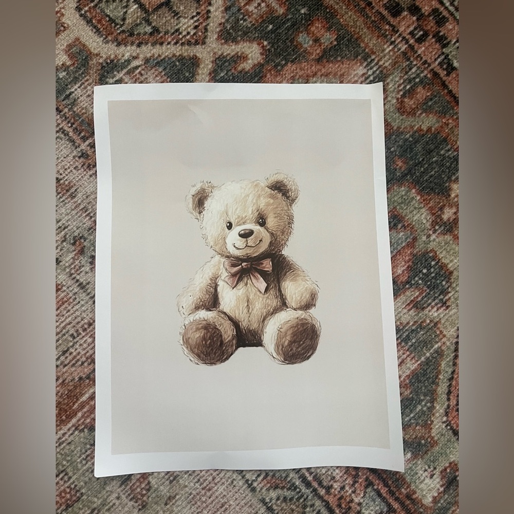 Adorable Teddy Bear Art Print